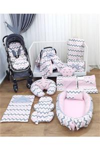 mordesign Babynest Yatak, Yastık, Pike, Ortopedik Araba Minder, Emzirme Ve Puset Aksesuarları 15 Li Set