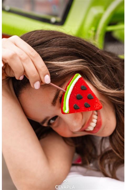 CANDY POP'S Çubuklu Lolipop Sosyete Şekeri Karpuz Aromalı 36 g * 12 Adet