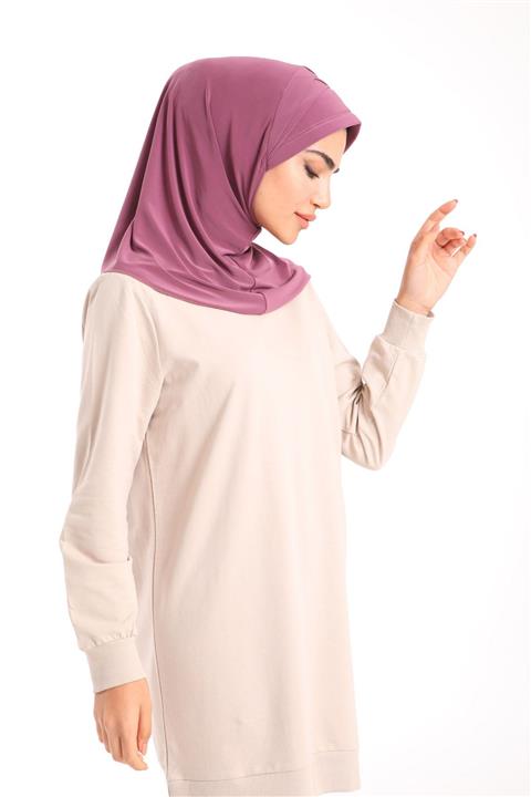 LadyColor Kadın Drapeli Hijap Dış Bone Menekşe