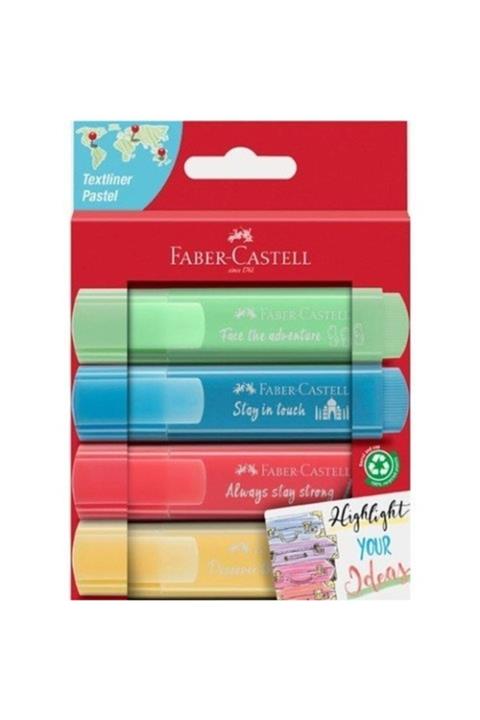Faber Castell Fosforlu Kalem Seti Pastel 4 Lü
