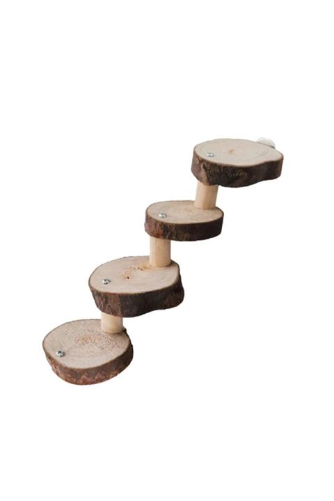 UniqBirdToys Ahşap Hamster ve Kuş Merdiveni