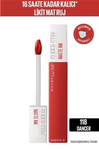 Maybelline New York Super Stay Matte Ink City Edition Likit Mat Ruj - 118 Dancer