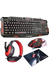 Rampage Rıtm Combo Gaming Oyuncu Seti Klavye + Mouse + Kulaklık + Mouse Pad