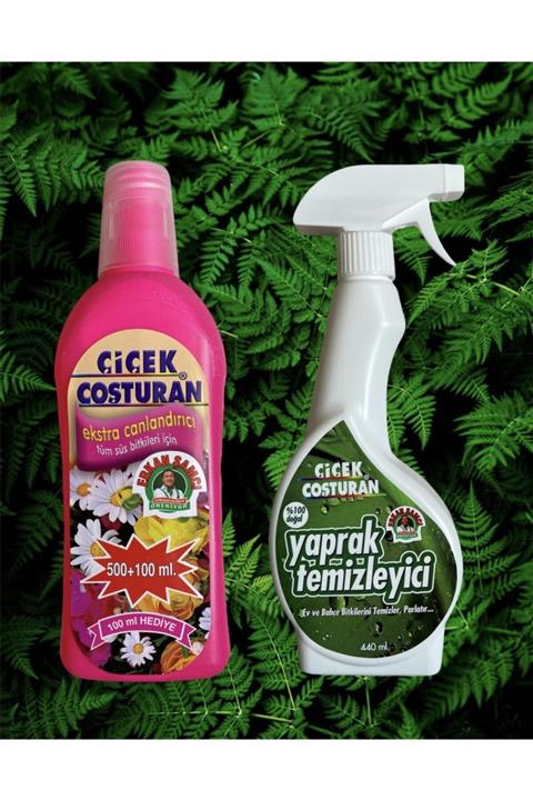 ÇİÇEK COŞTURAN Tüm Süs Bitkileri Için Ekstra Canlandırıcı 600 ml + Yaprak Temizleyici Sprey 440 ml