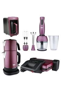 Fakir Violet Seri Çeyiz Seti-Çay Kahve Tost Makinesi ve Blender Set Fırsat Paketi