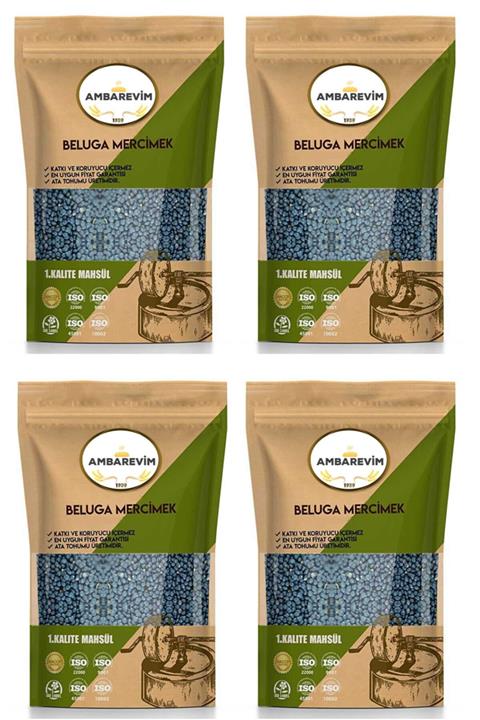 Ambarevim Glutensiz 4 Adet Beluga Mercimek 350gr Taş Katkısız Doğal Ürün