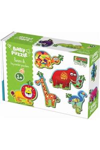 DIYTOY Bebek Puzzle Ilk Orman Hayvanları Seti