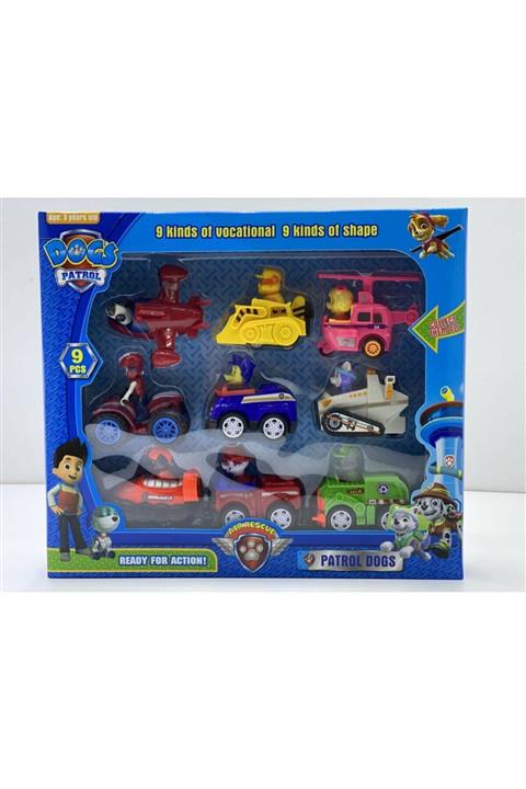 PAW PATROL Unisex Çocuk Renkli Set 9'lu