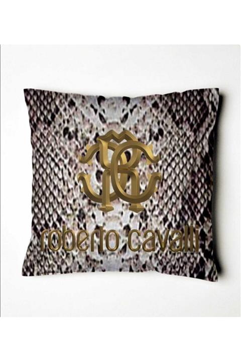 Pretaporter Krokodil Desenli Gold Detaylı Marka Kırlent