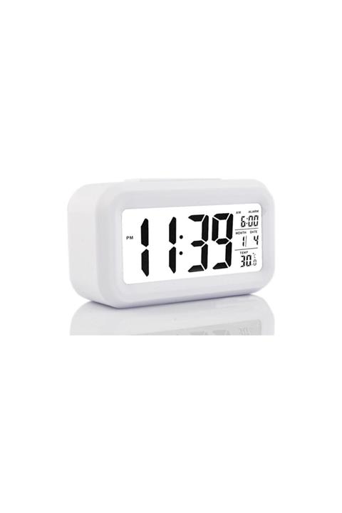 checkmate Dijital Masa Saati Fotoselli Alarmlı Işıklı Termometre Takvim