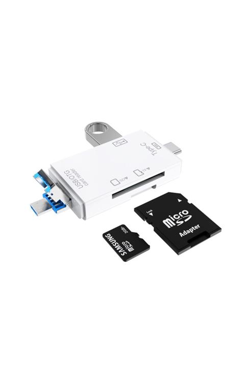valkyrie Otg Kart Okuyucu Usb 2.0 Type-c Micro Usb Hafıza Kart Adaptörü Beyaz