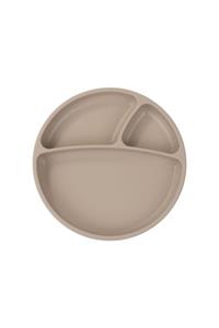 Oioi Silikon Tabak Vakum Tabanlı Porsiyon - Bubble Beige