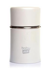 Baby&Plus Beyaz Paslanmaz Çelik Bebek Mama Saklama Termosu 260 ml