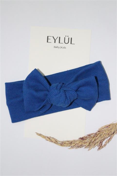 Eylül Baby Kids Saks Mavisi Renkli Ribana Kız Bebek Çocuk Bandana