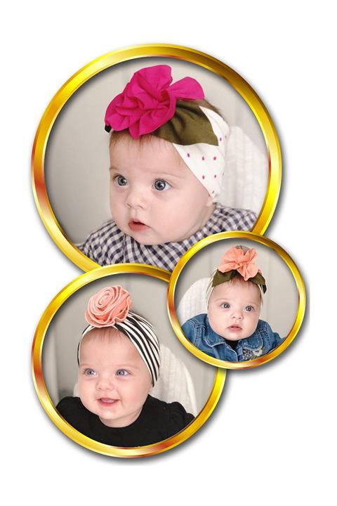 Babygiz Çok Renkli Kız Çocuk Bandana Seti