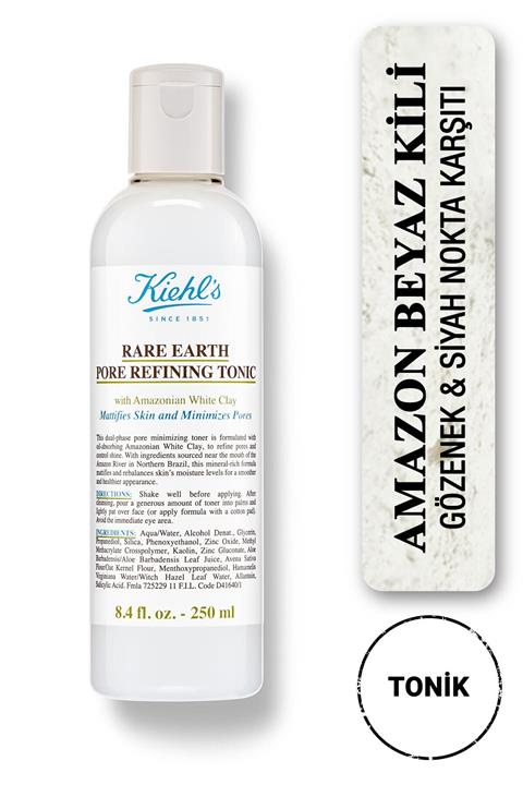 Kiehl's Rare Earth Gözenek Görünümünü Azaltan Yüz Toniği 250 ml
