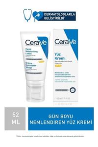 CeraVe Nemlendirici Yüz Kremi Normal ve Kuru Ciltler Güneş Koruması İçeren 52 ml 3337875597487