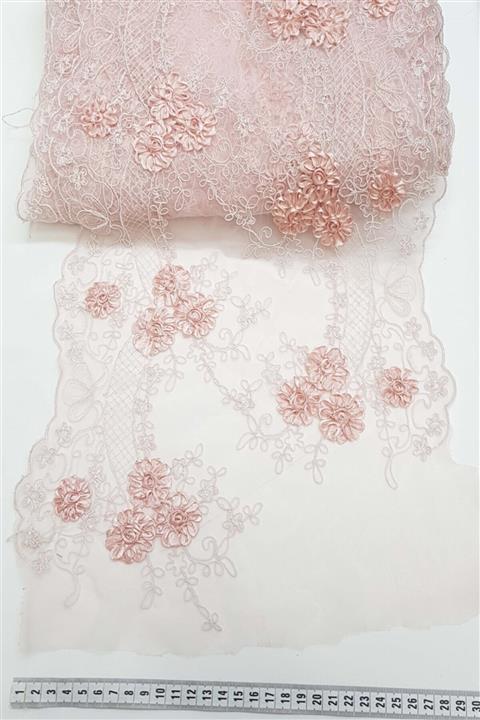 Hayalperest boncuk Pudra Fransız Güpür Geniş Dantel