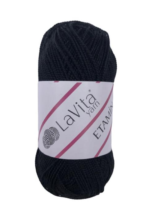 LaVita Yarn Etamin,kanaviçe Ve Punch Ipi (9500-siyah) 30gr - 130mt - 1 Adet