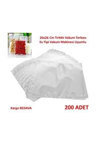 SELES Tırtıklı Vakum Torbası-poşeti 20 X 26 Cm - 200 Adet