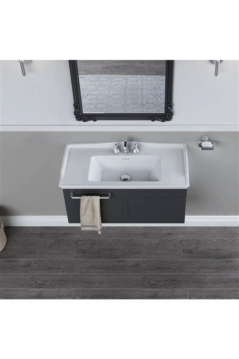 TURKUAZ Cerastyle Kapadokya Etajer Uyum Damlalık Lavabo 100*48cm