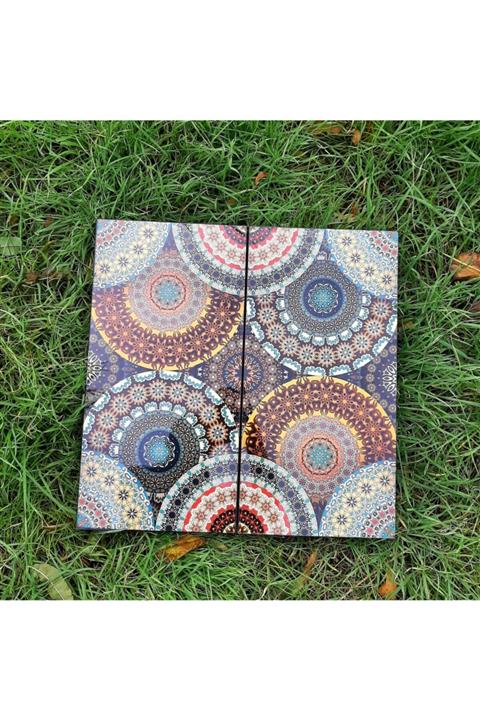 megame Ahşap Mozaik Tavla Tahtası, Çok Renkli Tavla Takımı, Doğum Günü Için Ideal Hediye, Desenli Tavla