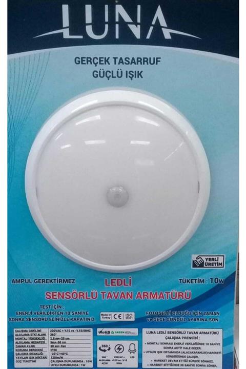 Luna Sensörlü Led'li Beyaz Işık Tavan Armatürü