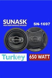 SUNASK 650 Watt 16cm Araba Oto Hoparlör 2 Adet Türk Malı (kapaklıdır)