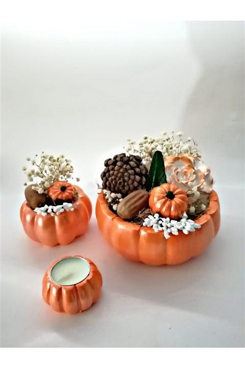 MegaHomeDekor Balkabağı 3 Lü Dekor