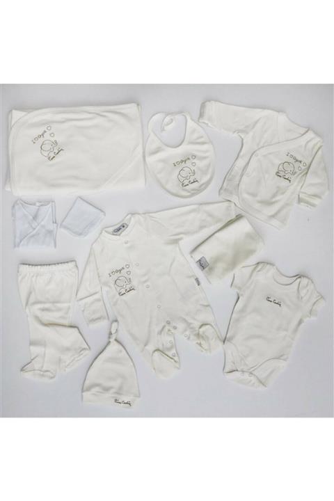 Pierre Cardin Baby Piebebek Ekru 11 Li Hastane Çıkışı