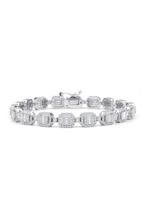 Yetkin Diamond 4.25 Karat Pırlanta Baget Suyolu Bileklik