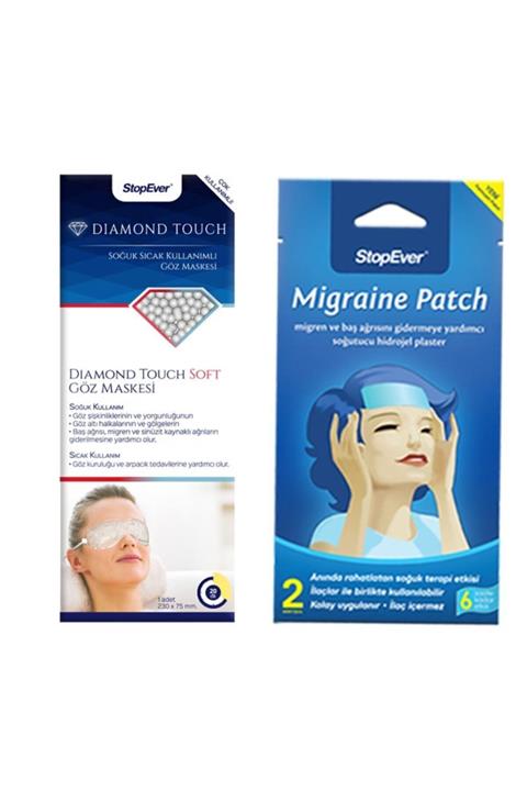 StopEver Ikili Combo Paket - Dıamond Touch Soft Göz Maskesi & Mıgraı