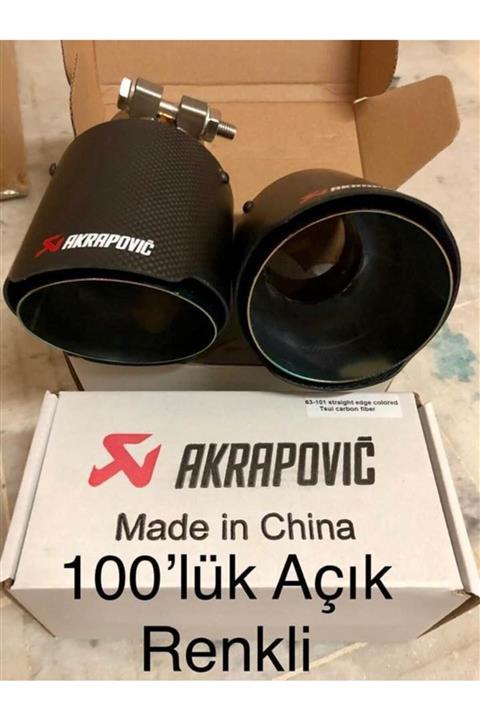 Drs Tuning Renkli Akropoviç Egsoz Ucu Egzoz 100'lük Tekli Renkli