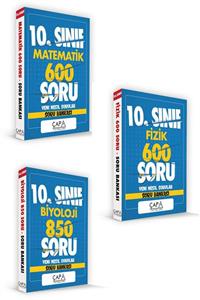 ÇAPA YAYINLARI 10. Sınıf Matematik - Fizik - Biyoloji Soru Bankası Seti