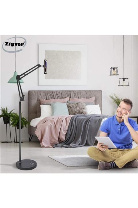 Zigver Z Plus Japan Portatif 360° Dönebilen 170 Cm Metal Tablet Ve Telefon Tutacağı