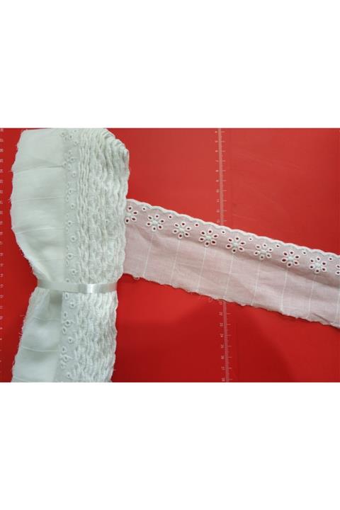 DUAYEN Fisto Dantel Vual Üzeri Işleme 12 Metre