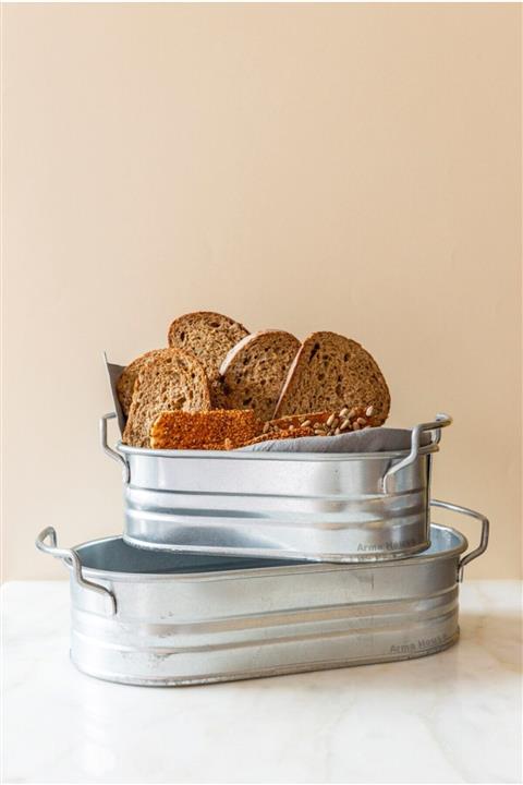 Arma House 2'li Country Tarzı Galvaniz Ekmeklik Seti