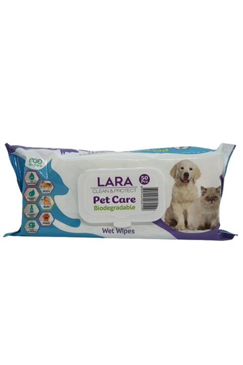 Lara Clean&Protect Pet Islak Mendil 50 Adet