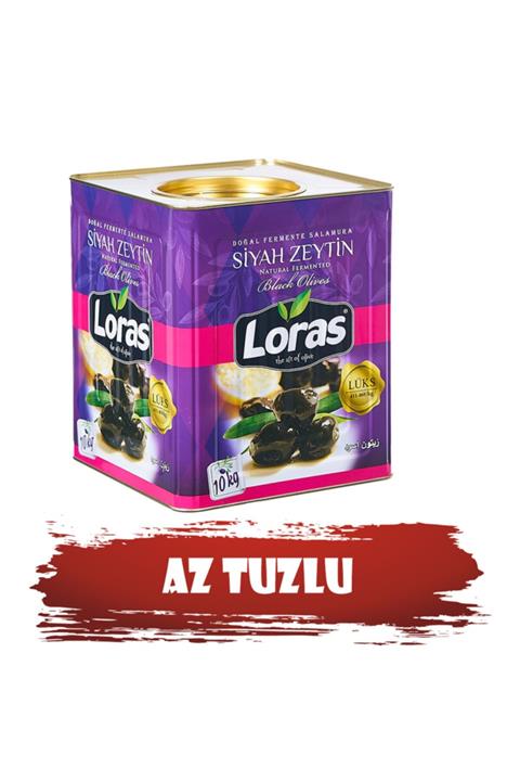 loras zeytin Loras Gemlik Siyah Zeytin Teneke Lüx 10.000 Gr (411 - 460)