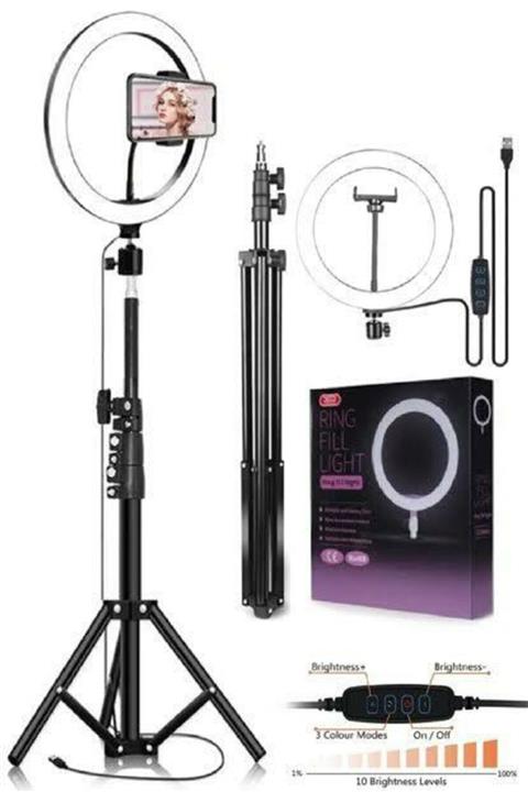 SOMIC Ring Fill Light Led Işıklı Tripod 10 Inç Halka Youtuber Tiktok Makyaj Işığı Ayaklı Tripot