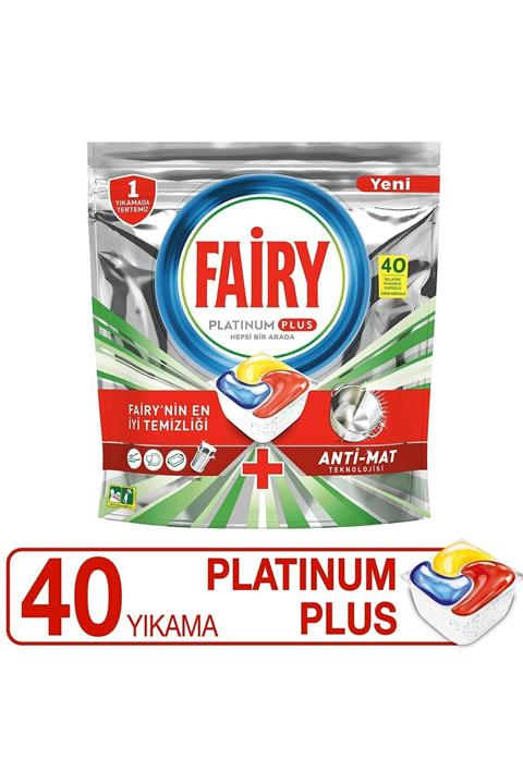 Fairy Platinum Plus 40 Adet Bulaşık Makinesi Tableti