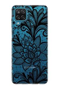 Samsung Galaxy A22 4g Uyumlu Kılıf Pure Modern Desenli Silikon Mandala Gül