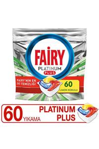 Fairy Platinum Plus 60 Yıkama Bulaşık Makinesi Deterjanı Tableti / Kapsülü