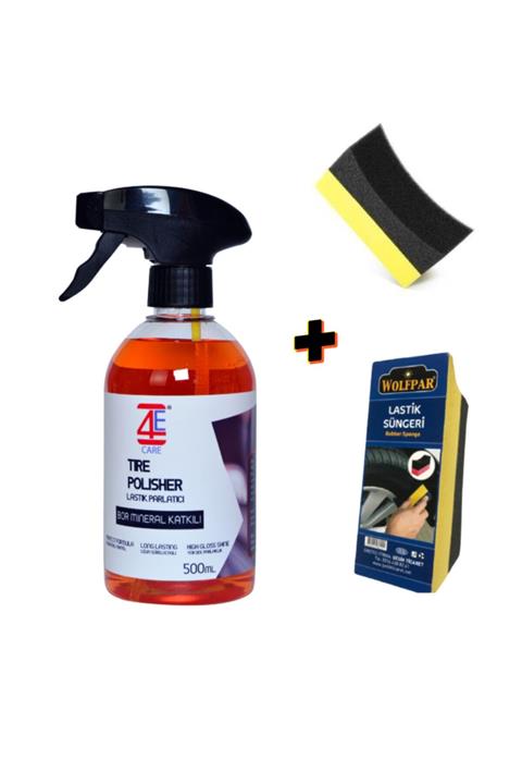 4E CARE Lastik Parlatıcı + Lastik Süngeri Hediyeli