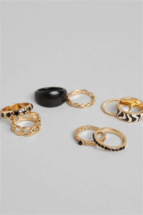 Bershka 8'li Yıldız Yüzük Seti