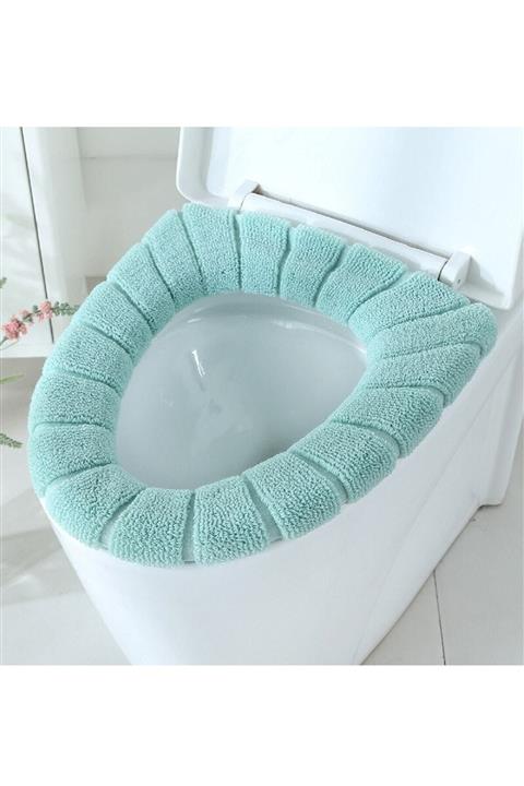 Schulzz Tuvalet Klozet Kapağı İçin Yıkanabilir Yumuşak Kumaş Ped - Toilet Seats Pad - Turkuaz