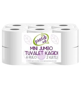 Pratiksoft Mini Jumbo Tuvalet Kağıdı 12 Rulo