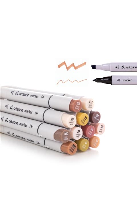 Modamoss Artzone 12'li Marker Set - Skin Tones