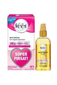 Veet Mucizevi Yağ - Çok Amaçlı Nemlendirici 100 Ml + Sir Ağda Bandı Süper Fırsat Bacak & Vücut