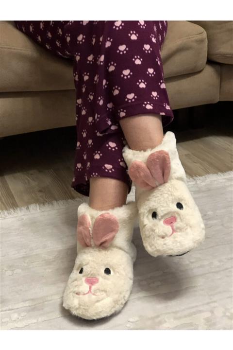 Efolle Ev Botu Ekru Rengi Kadın Ev Botu Çocuk Panduf Ev Botu Enözgür